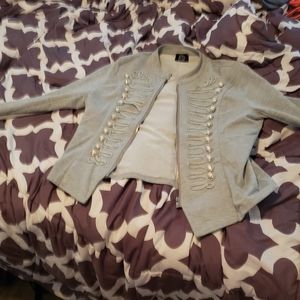 Gray cropped jacket